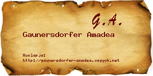Gaunersdorfer Amadea névjegykártya